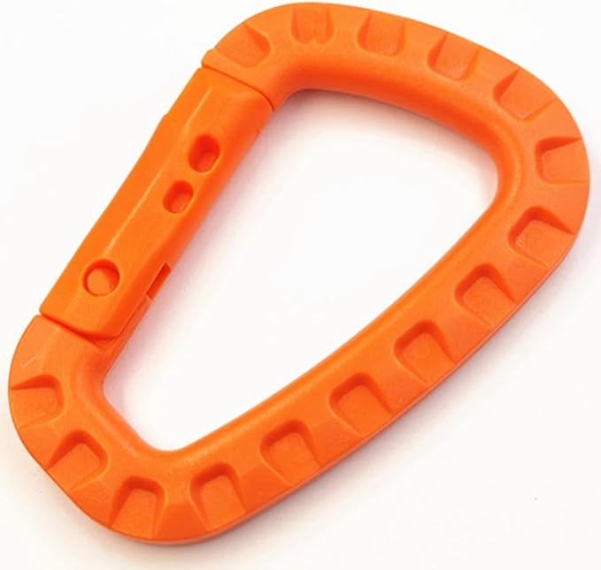 Tactical Gear Carabiner Keychain Clip Plastic D-Rings Large Key Chain Heavy by CooBigo