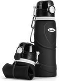Kemier Collapsible Silicone Water Bottles-750ML, Medical Grade, BPA Free Travel by Kemier