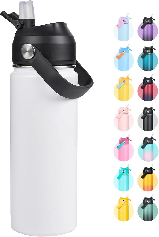 Fijinhom 32oz Insulated Stainless Steel Water Bottle, Wide Mouth Double Wall by Fijinhom