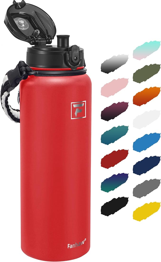 Fanhaw 40 oz Insulated Stainless Steel Water Bottle by FANHAW