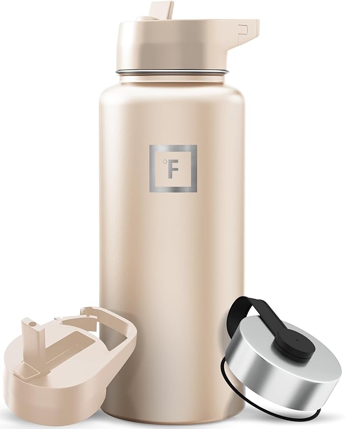 IRON °FLASK Camping & Hiking Hydration Flask - 32 oz Sand by IronFlask