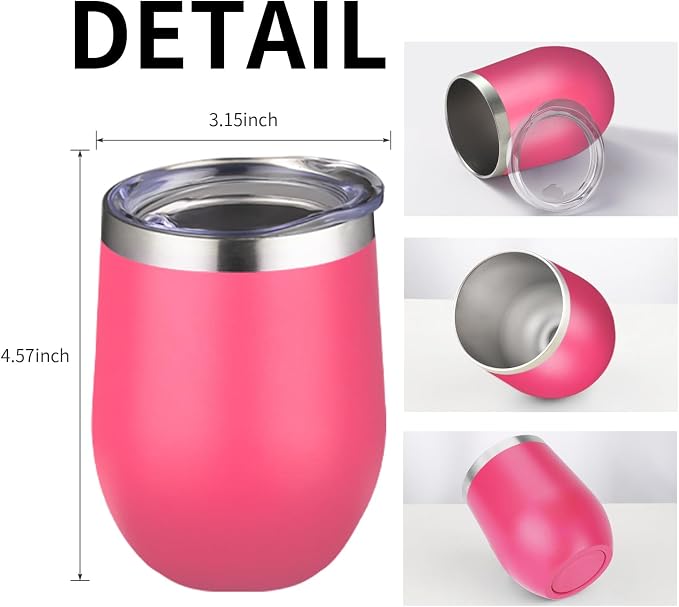 12oz/4 Pack Wine Tumbler Glasses - Image 2