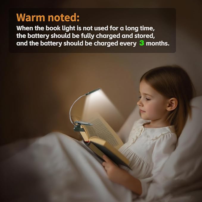 VAVOFO Rechargeable Book Light for Reading in Bed Kids, 7 LED Reading Light - Image 7
