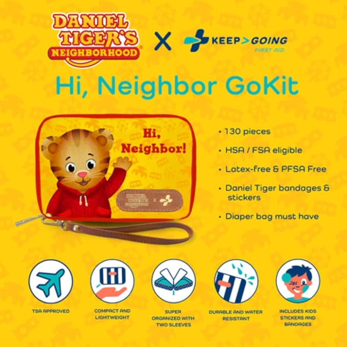 KeepGoing Daniel Tiger’s Travel First Aid Kit - Image 8