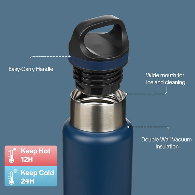 BJPKPK Insulated Water Bottle 18OZ Stainless Steel Water Bottle - Image 2