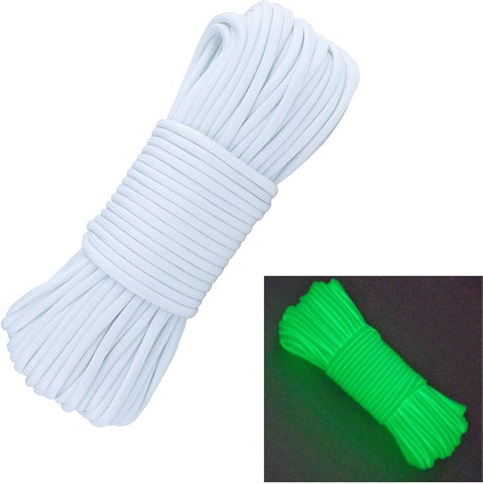 Glow in The Dark Zesty 550lb Paracord – 21 Strand Luminous Parachute Cord by WestCoastParacord