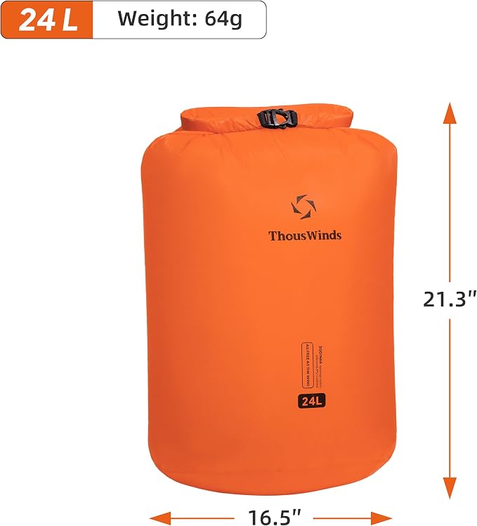 Thous Winds Ultralight Dry Bag, 24 Liter Waterproof Storage Sacks - Image 7