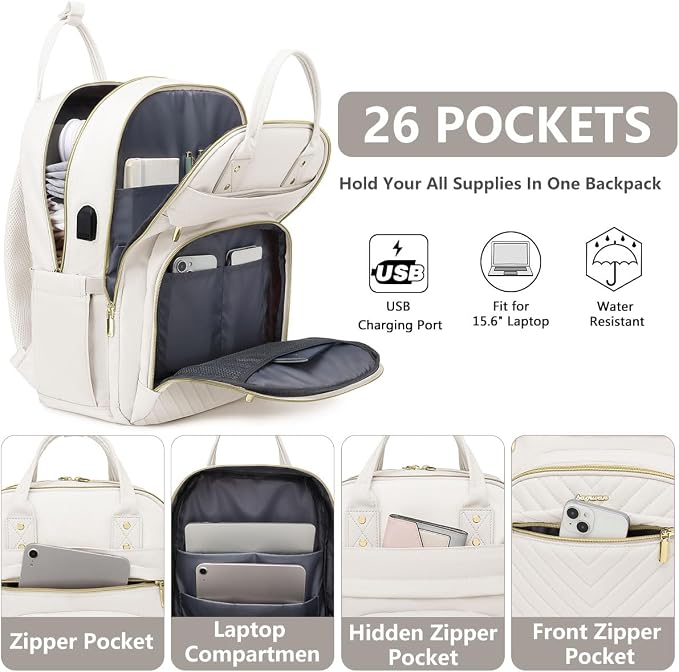 Laptop Backpack for Women Work Bag - Image 2