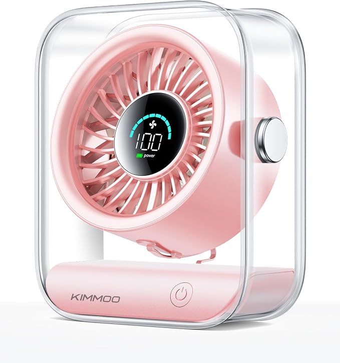 KIMMOO Rechargeable USB Desk Fan, Quiet Table Fan by KIMMOO