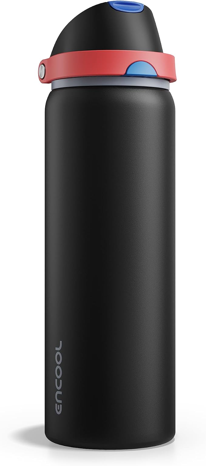 Insulated Water Bottle with Straw by ENCOOL