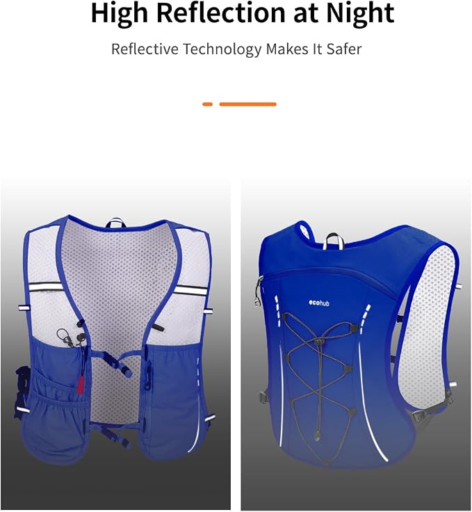 ECOHUB Running Hydration Vest Backpack, Lightweight Breathable Pack - Image 5