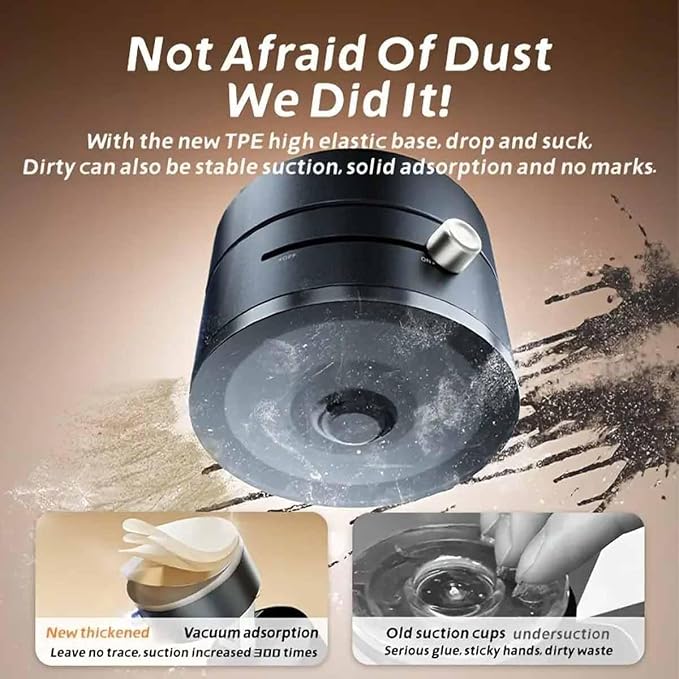 Oudvaker Foldable Magnetic Vacuum Phone Holder, 360° Electric Suction Car Mount - Image 4