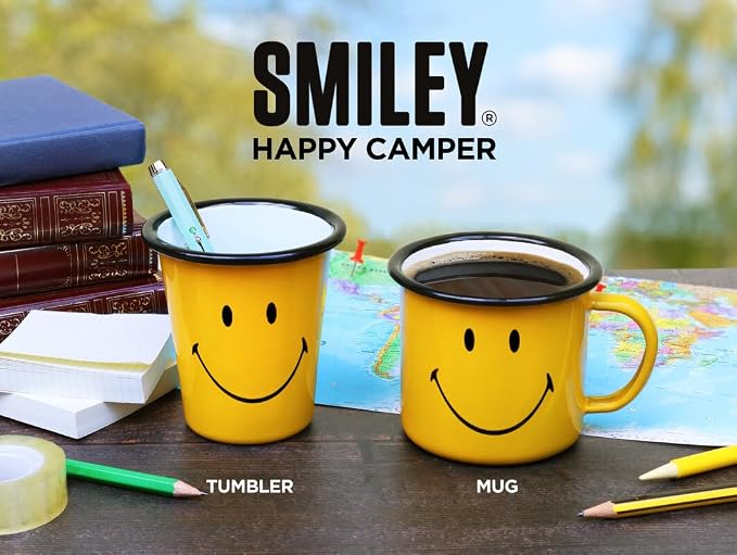 Suck UK Smiley Enamel Tumbler - Image 4