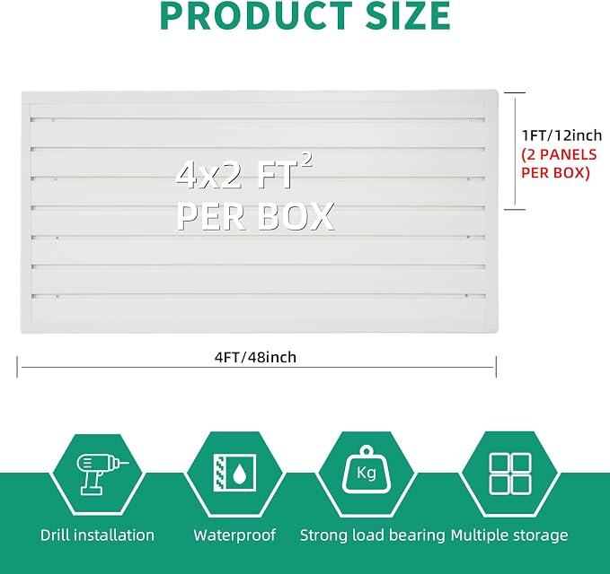 FRAYSCENT Slat Wall Paneling Garage Slat Wall Storage Systems Slatwall Panels - Image 4