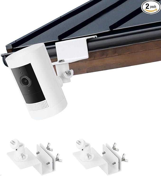 2Pack Adjustable Gutter Mount for Stick Up Cam/Spotlight Cam/Outdoor Cam Plus by Annkoifu