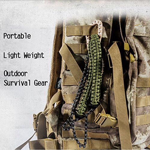 Pocket Chainsaw with Paracord Handle 24 Inches 11 Teeth Folding Chain Hand Saw - Image 4