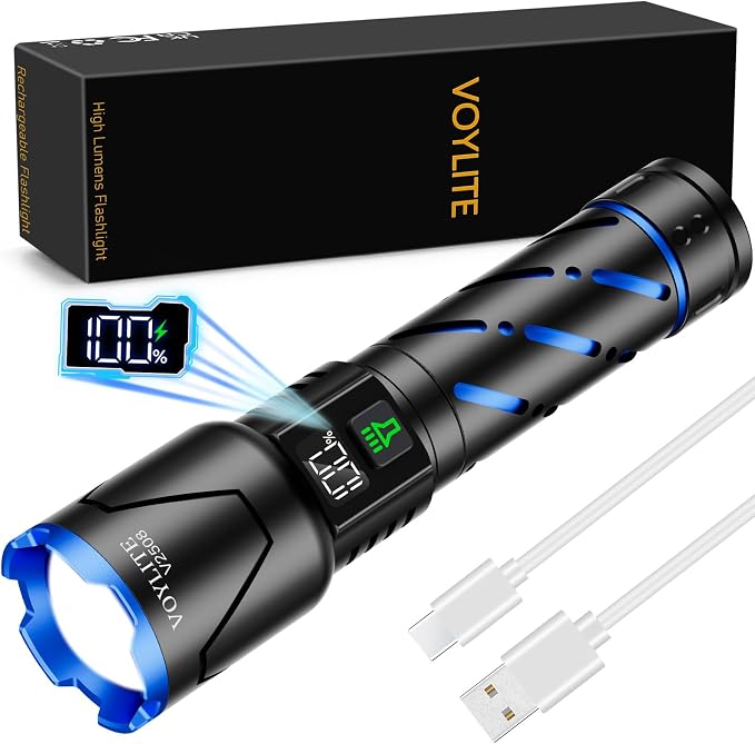Rechargeable Flashlights High Lumens by VOYLITEFLASHLIGHT