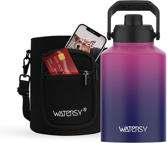 WATERSY 1 Gallon Water Bottle Insulated, BPA Free&Leak Proof, 128oz Stainless - Image 4