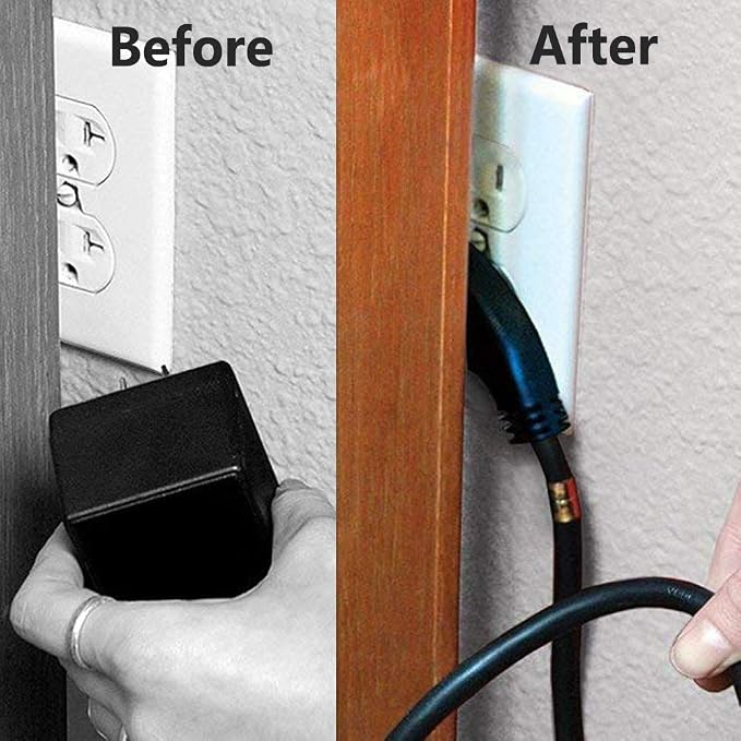 FIRMERST 1875W 10ft Flat Plug Extension Cord 14 AWG Black 15A - Image 4