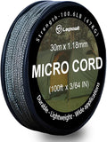 Micro Paracord, 1.18mm x 100ft Thin Mini Utility Braided Small Paracord by Legowitoutdoor