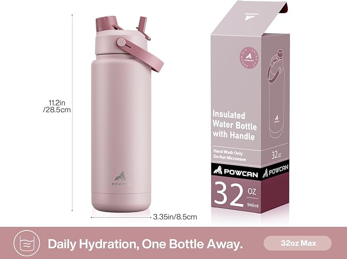 POWCAN 32 oz Insulated Water Bottle - Image 5