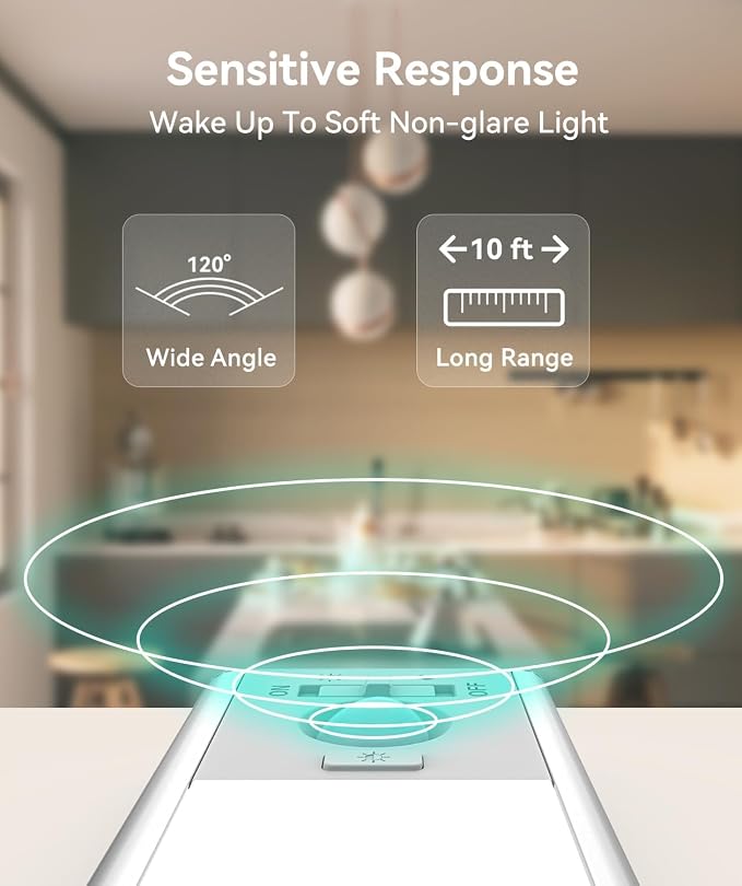 13inch Under Cabinet Lighting, 3200mAh Rechargeable Motion Sensor Light Indoor - Image 5