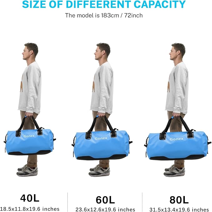 Gonex 40L 60L 80L Extra Large Waterproof Duffle Travel Dry Duffel Bag Heavy - Image 5