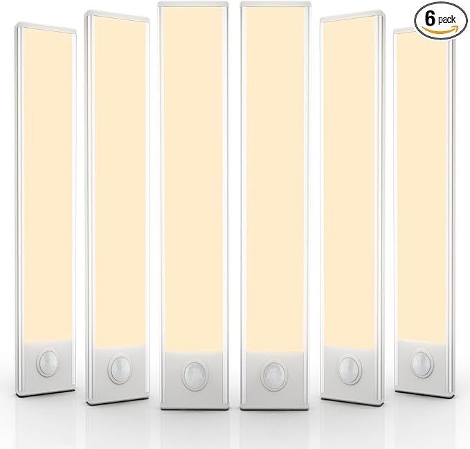 6 Pack Under Cabinet Lights Wireless, 58 LED Motion Sensor Light Indoor by AVEVA