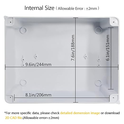 LeMotech Junction Box, Electrical Box IP65 Water Resistant Dustproof ABS - Image 3
