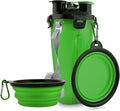 Dog Travel Water Bottle Collapsible Bowls, 2 in 1 Pet Food Container by Guardians