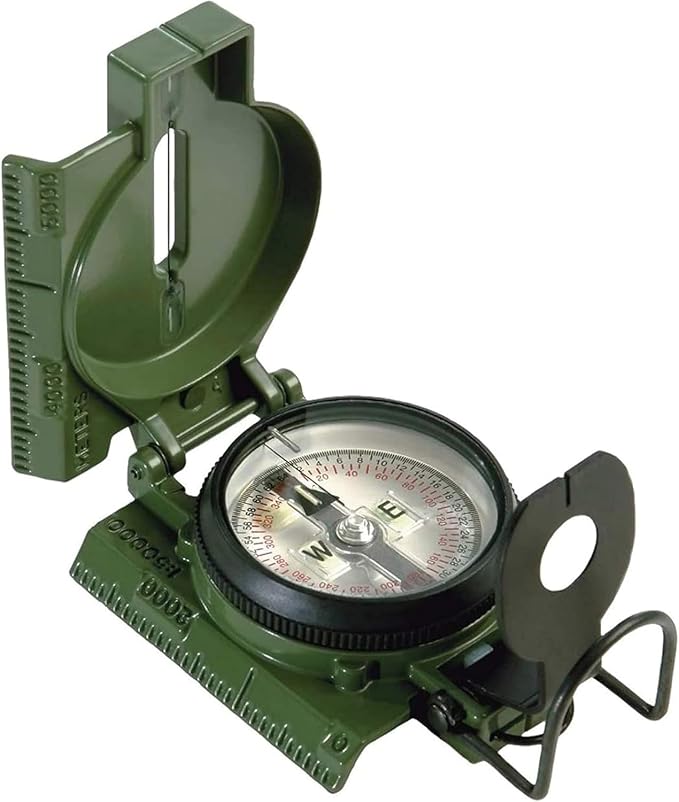 US Military Style Phosphorescent Waterproof Lensatic Compass Accurate Hand Held by VETERIS