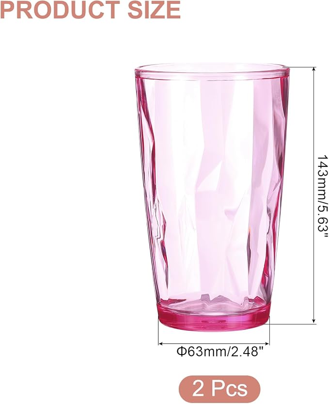 uxcell 17oz Acrylic Drinking Glasses - Image 2