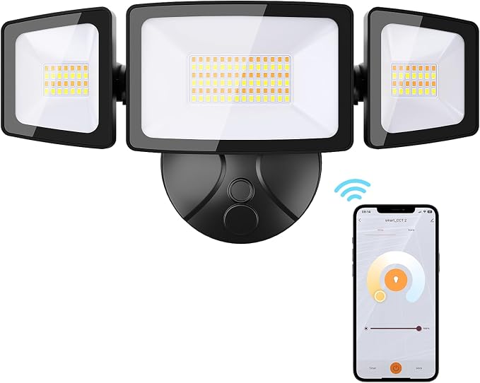 Onforu 55W Smart LED Flood Lights Outdoor, Tunable 2700K-6500K, APP Control by Onforu