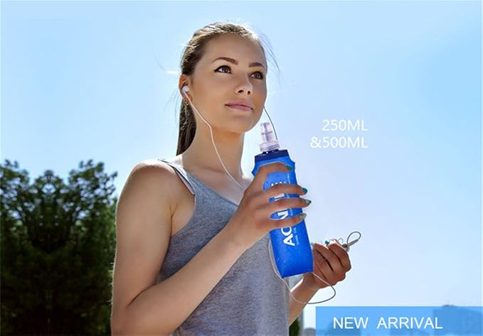 AONIJIE 250ML/350ML/500ML/600ML Portable TPU Soft Water Bottle Folding Soft - Image 9