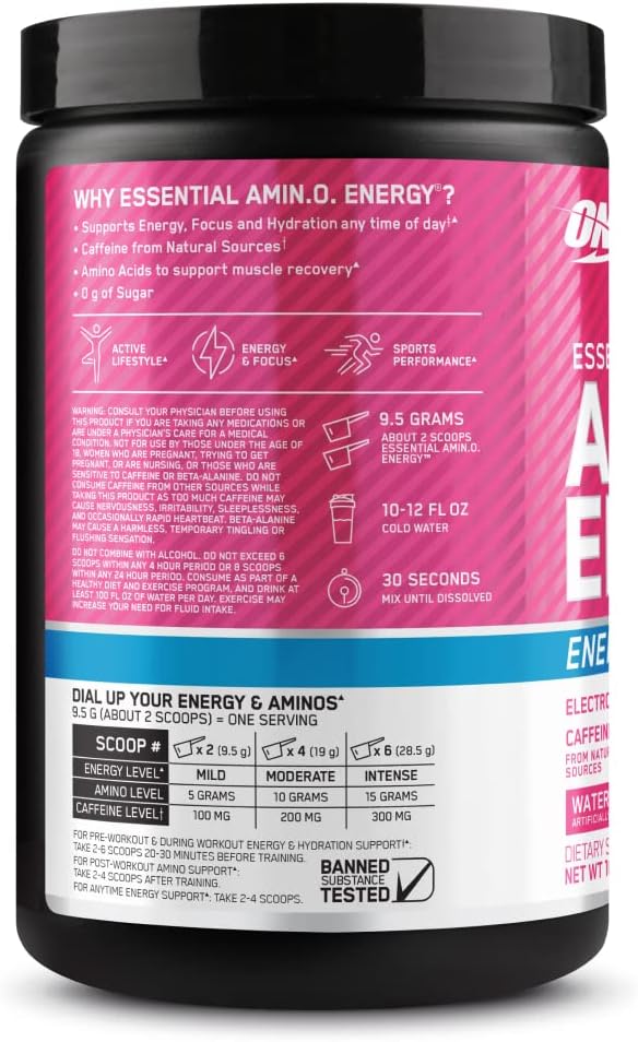 Optimum Nutrition Amino Energy Powder Plus Focus, - Image 3