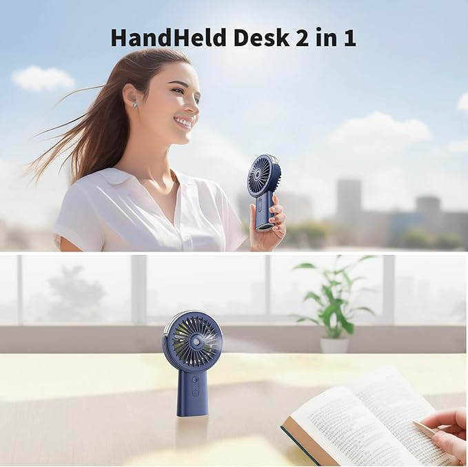 Otlonpe Handheld Misting Fan Portable, Small Personal Hand Held Rechargeable - Image 5