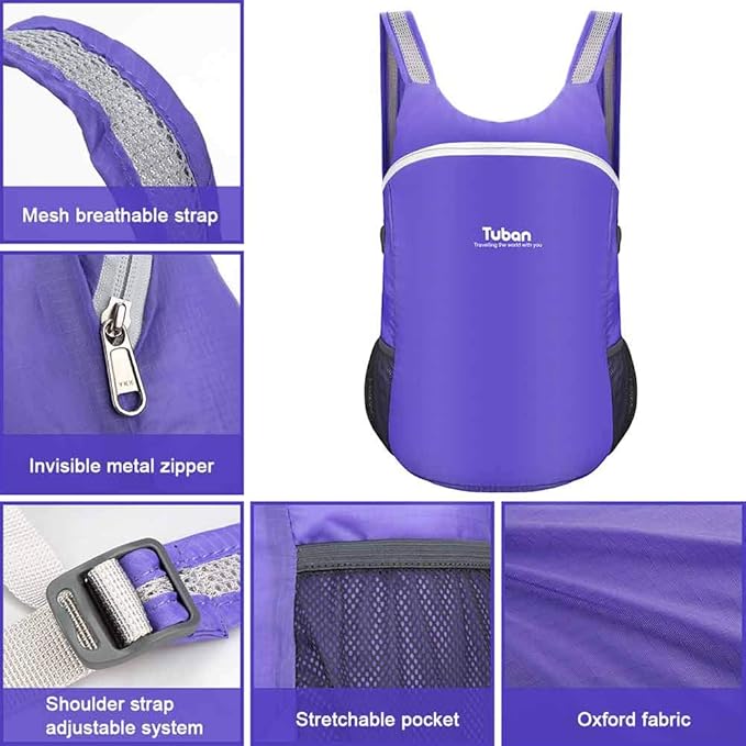 Ultra Lightweight Packable Water Resistant Backpack - Image 6
