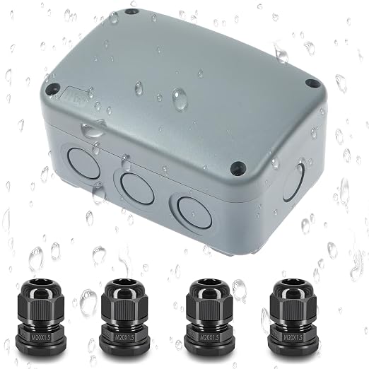 Outdoor Junction Box, Nineleaf IP66 Weatherproof Electrical Project Boxes by NineLeaf