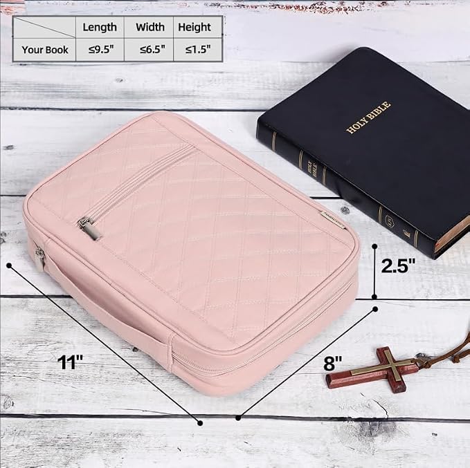 FINDCOZY Bible Cover for Women, Durable Carrying Book Case Church Bag for - Image 6