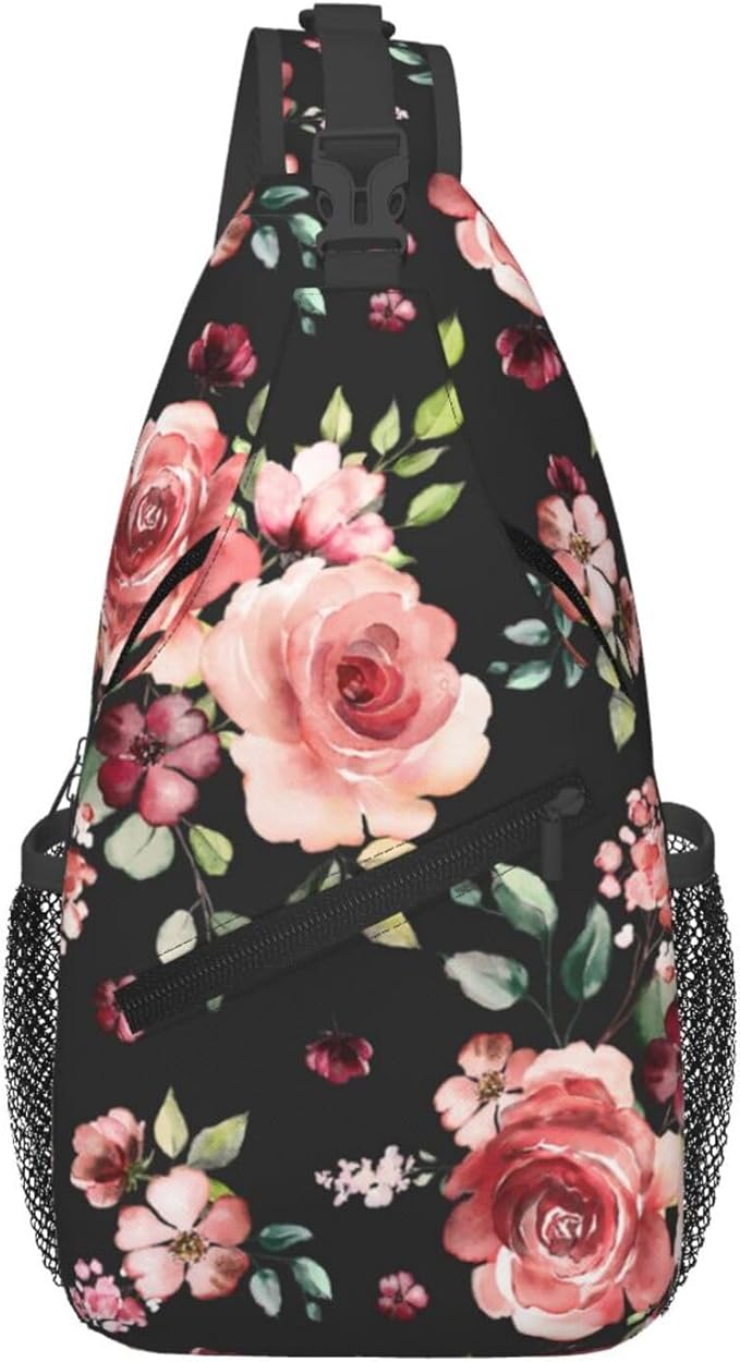 Floral Pattern Crossbody Sling Bag by Unknown
