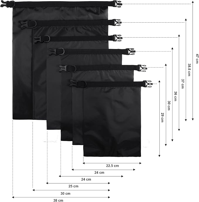 Shappy 6/12 Pcs Waterproof Dry Bags, Lightweight Outdoor Waterproof Dry Stuff - Image 2