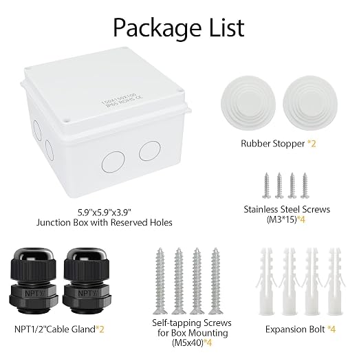 LeMotech Junction Box, Electrical Box IP65 Water Resistant Dustproof ABS - Image 7