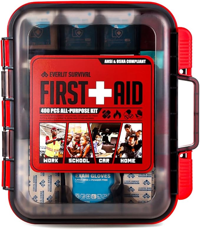 EVERLIT 400 Pcs OSHA/ANSI Compliant First Aid Kit Type III Class A Medical Kit by EVERLITSURVIVAL