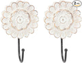 dwellington Distress Wood Flower Coat Hooks by dwellington