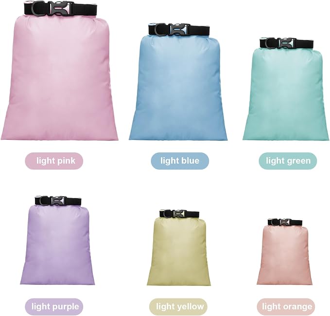 Shappy 6/12 Pcs Waterproof Dry Bags, Lightweight Outdoor Waterproof Dry Stuff - Image 4