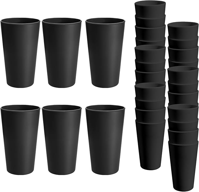 HEYCOME 24 Pcs Unbreakable Plastic Cups Set, 20 oz Reusable Plastic Cups by StayHealthyStayHappy