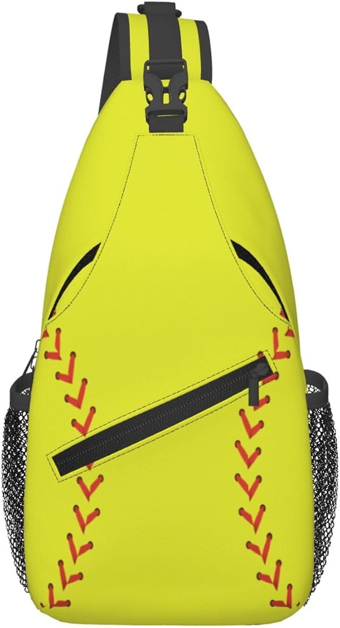 Softball Sling Bag For Women Men Fashion Backpack Crossbody Softball Shoulder by Unknown