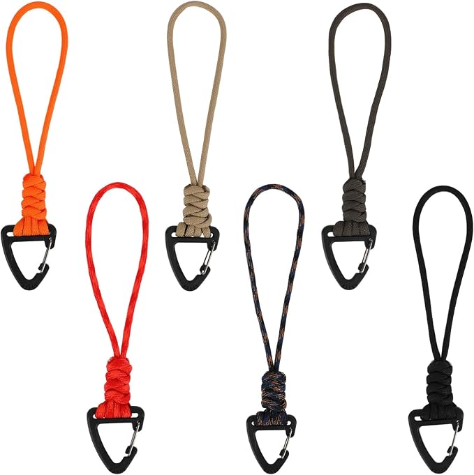 6pcs Paracord Keychain, Braided Rope Paracord Lanyard Key Chain by Unknown