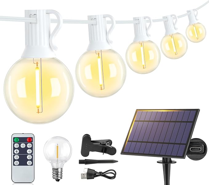 Larkvue 25FT Solar String Lights Outdoor by Larkvue