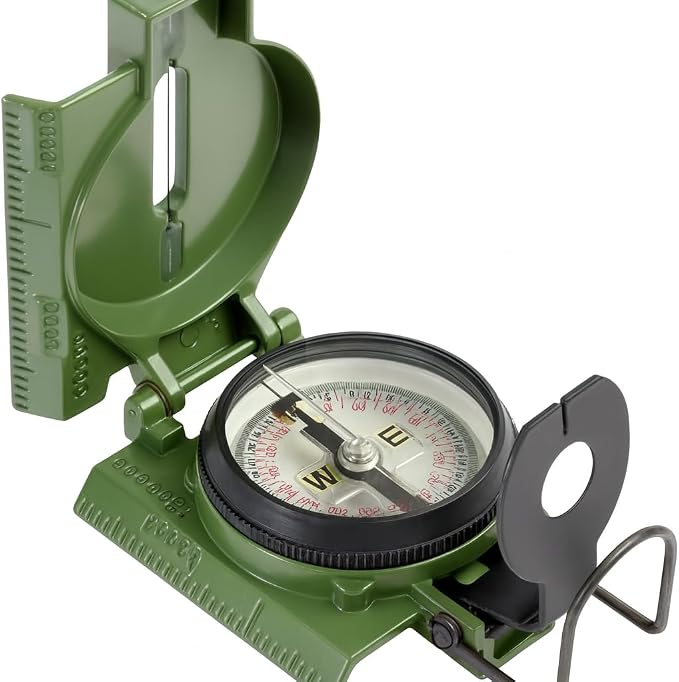 US Military Style Phosphorescent Waterproof Lensatic Compass Accurate Hand Held - Image 7